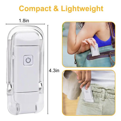Versatile LED USB Rechargeable Book Light - Eye Protection Night Lamp with Adjustable Brightness and Clip-on Bookmark Feature