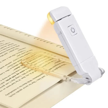 Versatile LED USB Rechargeable Book Light - Eye Protection Night Lamp with Adjustable Brightness and Clip-on Bookmark Feature