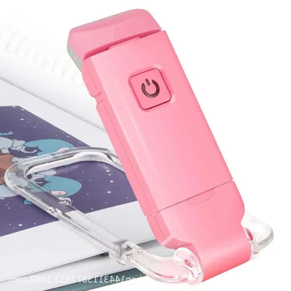 Versatile LED USB Rechargeable Book Light - Eye Protection Night Lamp with Adjustable Brightness and Clip-on Bookmark Feature